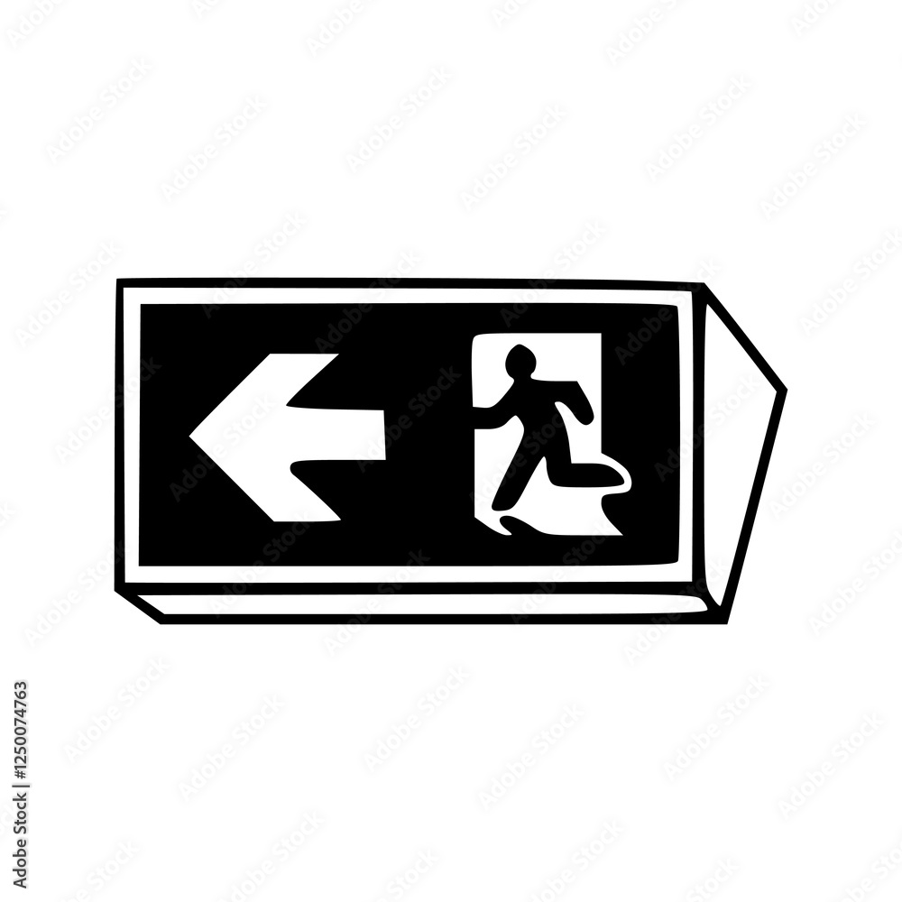 vector illustration of an emergency exit sign