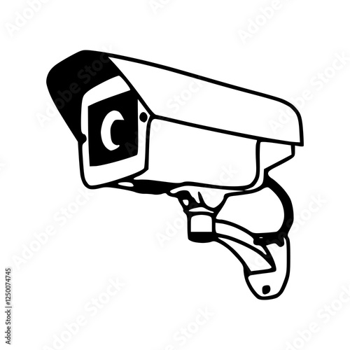 vector illustration of a security camera icon