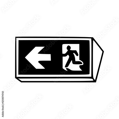 vector illustration of an emergency exit sign