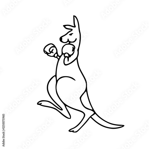 boxing kangaroo icon vector