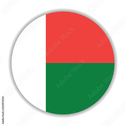 Free Download Madagascar flag. Madagascar circle flag logo icon computer vector illustration design - GFXLoad