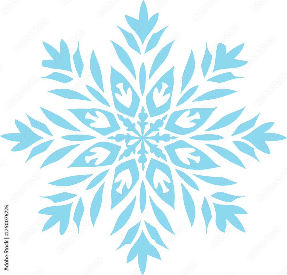 Decorative snowflake ornament drawing