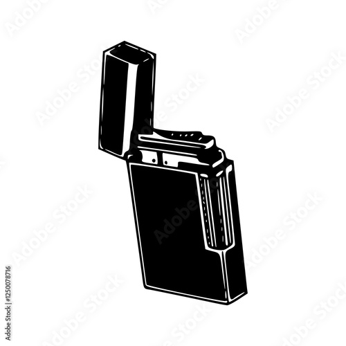 vintage lighter silhouette graphic