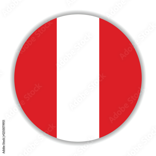 Peru flag. Peru circle flag logo icon computer vector illustration design Free Download Peru flag. Peru circle flag logo icon computer vector illustration design - GFXLoad