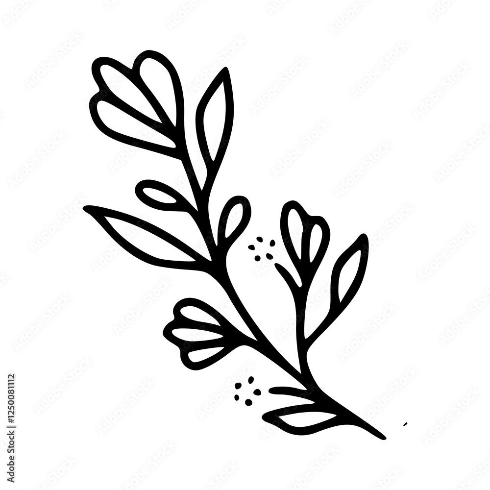 leaf branch outline vector illustration leaf branch outline vector illustration