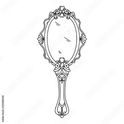 vector illustration of a ornamental vintage mirrors