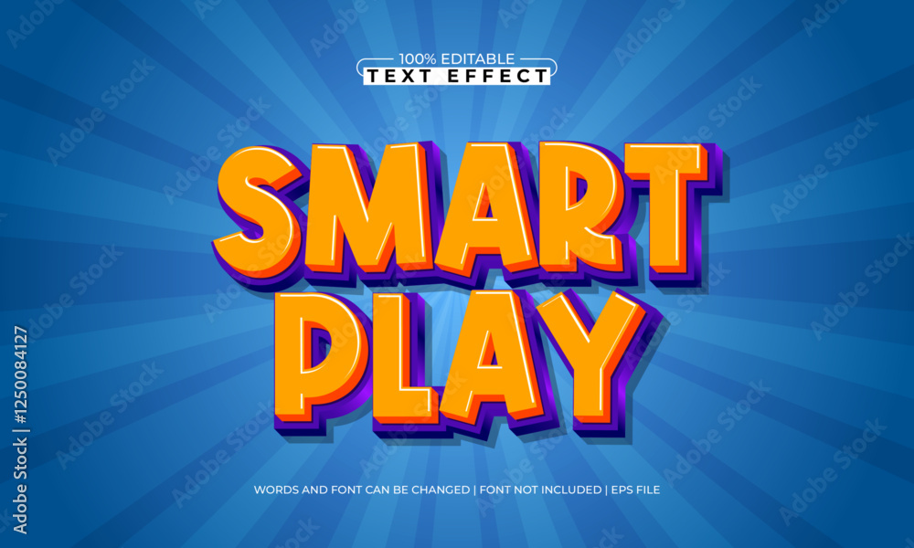 smart play editable text effect with a kids and play text style smart play editable text effect with a kids and play text style