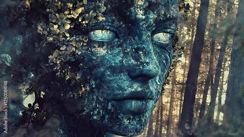 Ai-generated dreamscapes enchanted forest guardian. AI-Generated Dreamscapes. Illustration photo