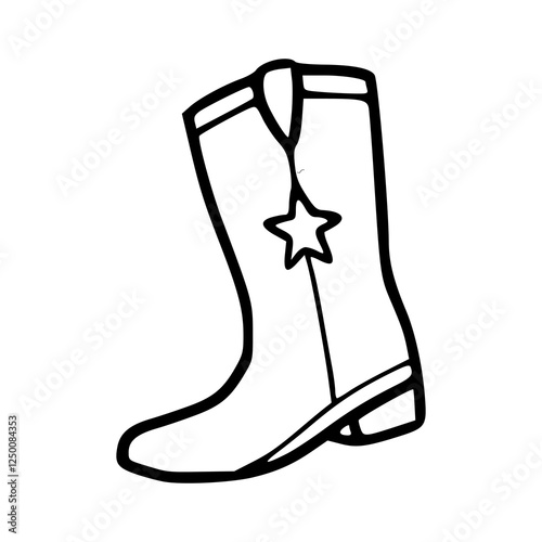 cowboy boot vector illustration