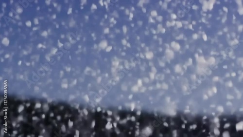 雪が降る風景。映像素材。