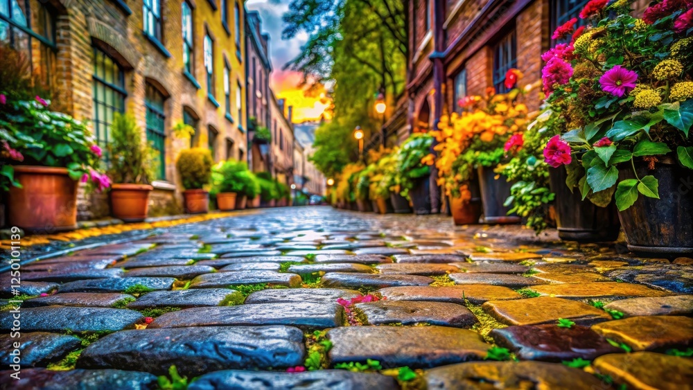 Fototapeta premium London's hidden beauty: macro photography reveals intricate city details, urban textures, architecture, and nature's wonders.