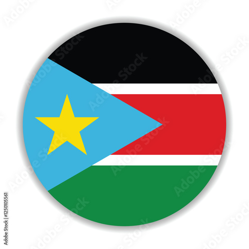 Free Download South Sudan flag. South Sudan circle flag logo icon computer vector illustration design - GFXLoad