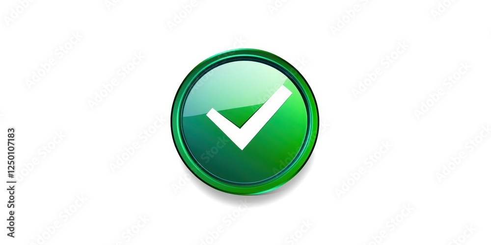 Green check mark with a white background Green check mark with a white background