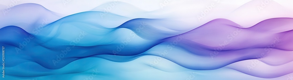 Fototapeta premium Abstract blue and purple wavy background.