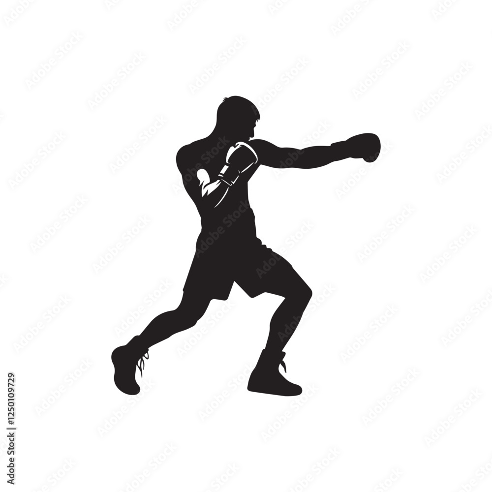 Simple Boxing Men Vector Illustration Simple Boxing Men Vector Illustration