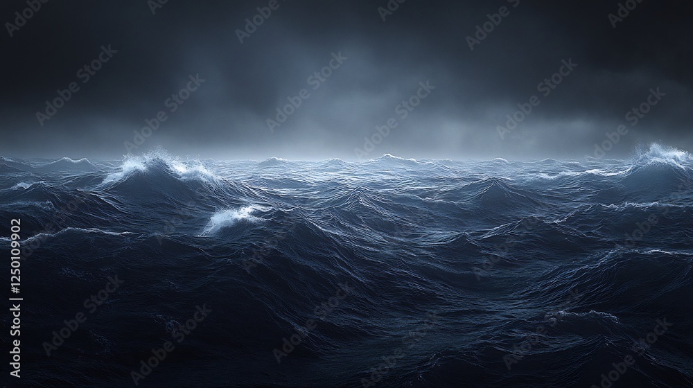 Fototapeta premium Mysterious alien landscape glows softly under ethereal light. AI Generated