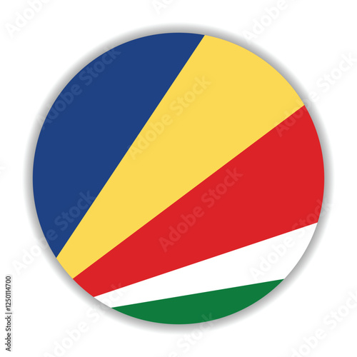 Seychelles flag. Seychelles circle flag logo icon computer vector illustration design Free Download Seychelles flag. Seychelles circle flag logo icon computer vector illustration design - GFXLoad