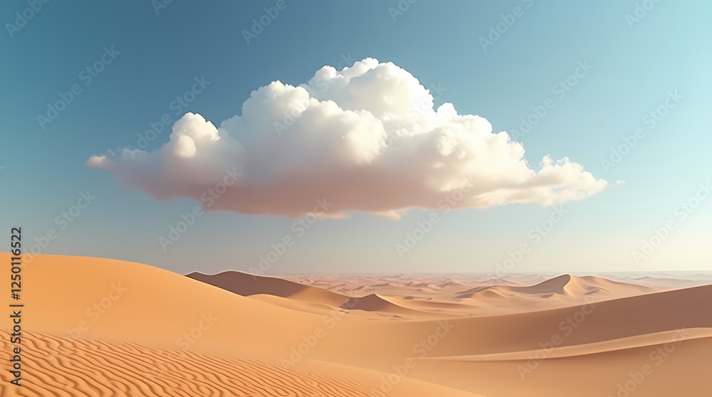 Fototapeta premium A cloud floats over the dunes in the desert