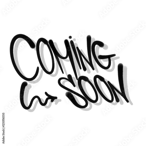 COMING SOON graffiti letters isolated style