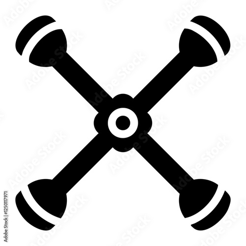 cross wrench Solid icon