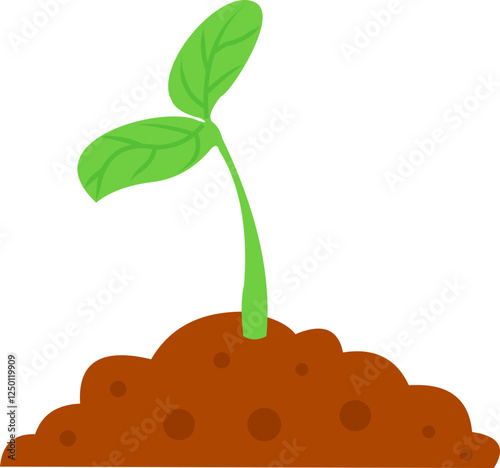 Plant Shoots Sprouting in the Soil