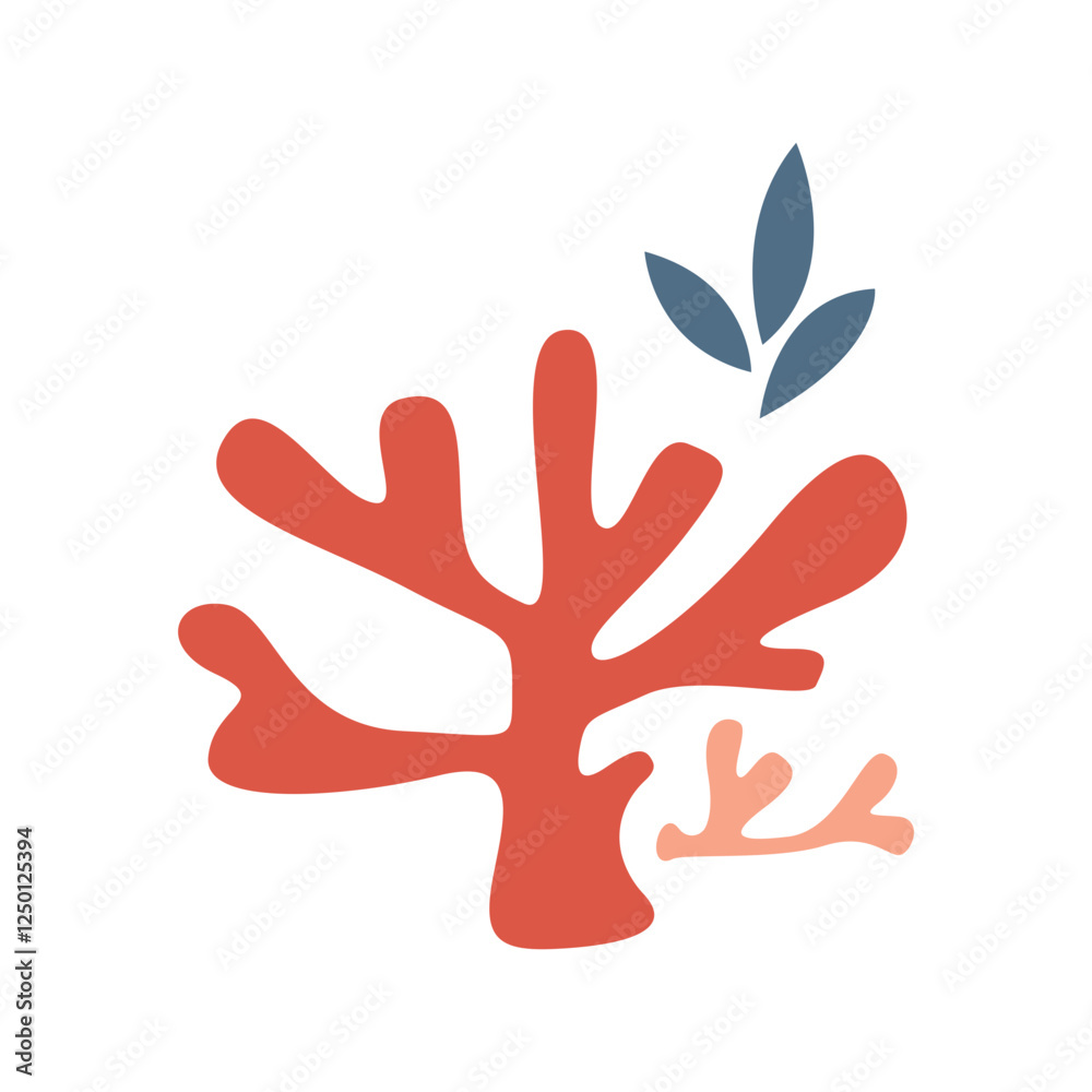Abstract Matisse Decoration. Flat Vector Illustration on White Background. Abstract Matisse Decoration. Flat Vector Illustration on White Background.
