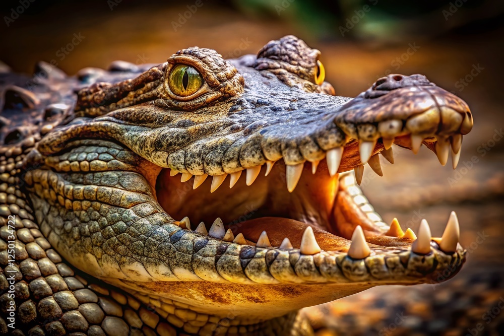 Angry Crocodile Grinning, Close-up Food Photography Angry Crocodile Grinning, Close-up Food Photography
