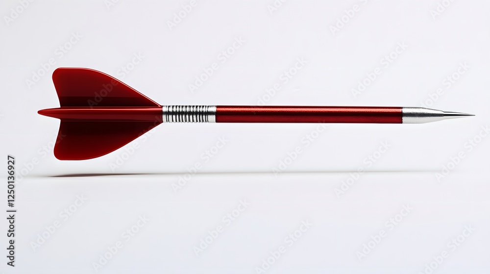 Red Dart in Flight Aimed at Target Red Dart in Flight Aimed at Target