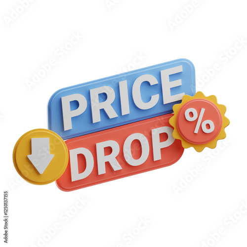 Colorful Price Drop Promotion Badge