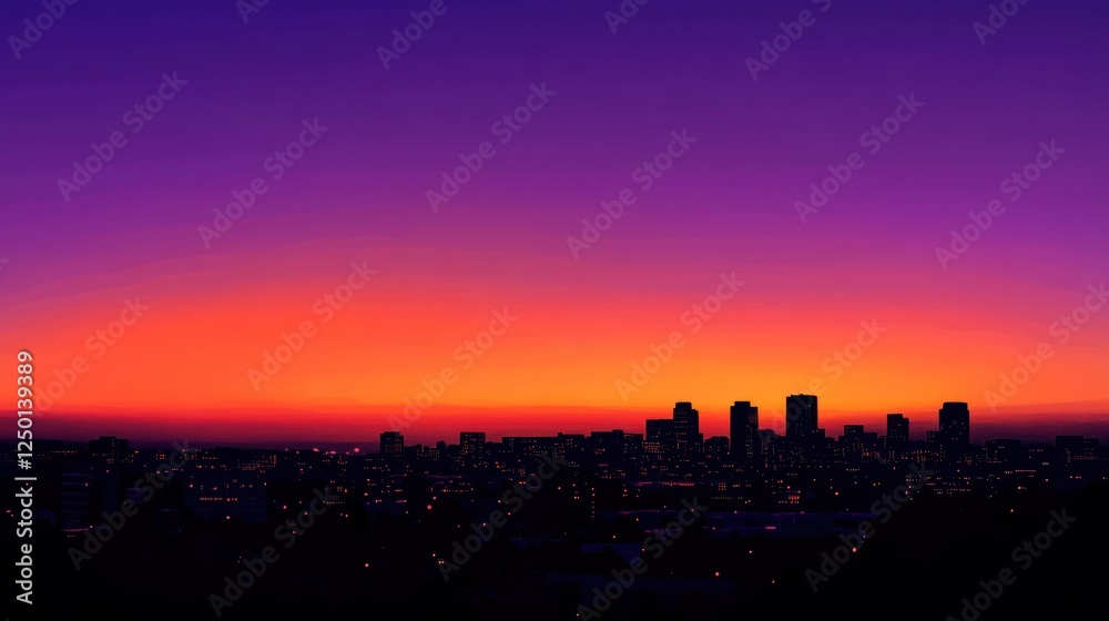 A vibrant sunset over a city skyline, showcasing a blend of colors and urban lights. A vibrant sunset over a city skyline, showcasing a blend of colors and urban lights.