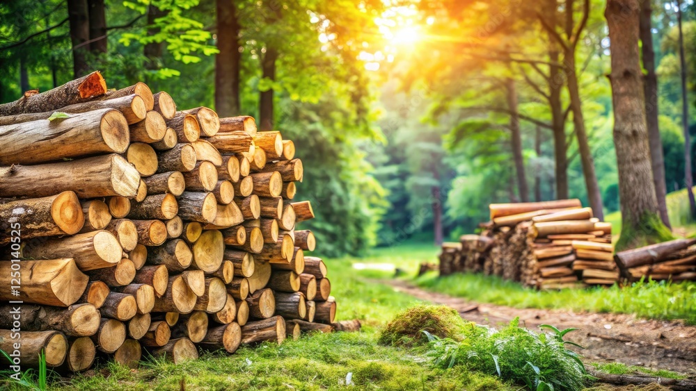 A Rustic Pile of Firewood Stacked Neatly with Natural Textures and Warm Tones in a Serene Outdoor Setting Perfect for Cozy Home Imagery and Seasonal Decor Inspiration A Rustic Pile of Firewood Stacked Neatly with Natural Textures and Warm Tones in a Serene Outdoor Setting Perfect for Cozy Home Imagery and Seasonal Decor Inspiration