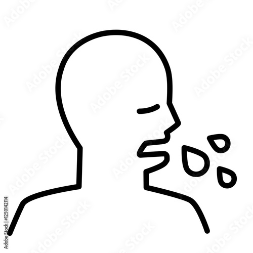 Influenza icon,  Infection, Illness, Cough