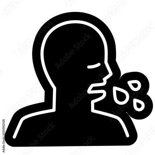 Influenza icon,  Infection, Illness, Cough
