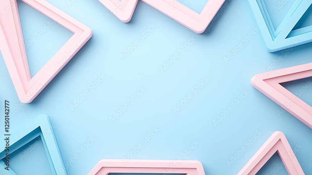 Pastel triangles frame, blue background (1) Pastel triangles frame, blue background (1)