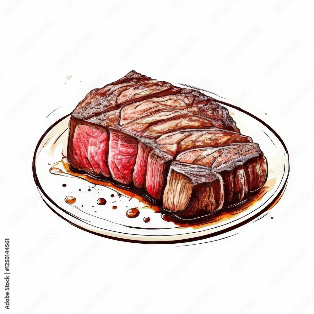 the AI Image Generator, Grilled Steak Cooked to Perfect Medium Rare the AI Image Generator, Grilled Steak Cooked to Perfect Medium Rare