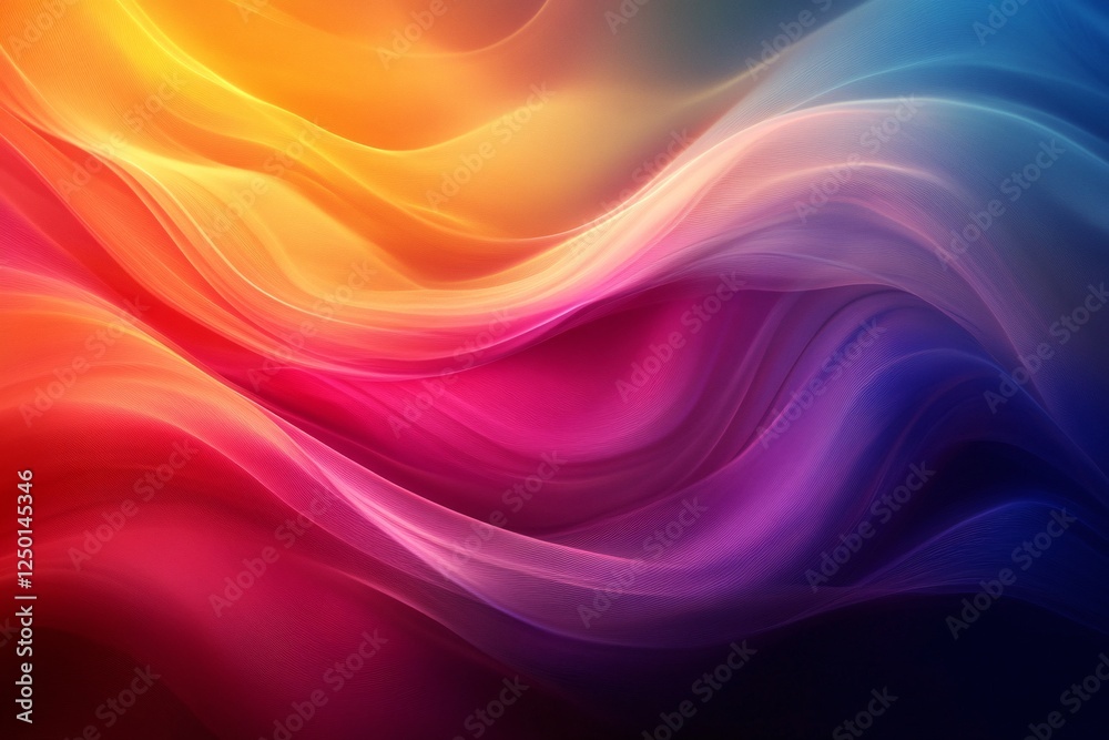 Abstract Colorful Waves Flowing Design Abstract Colorful Waves Flowing Design