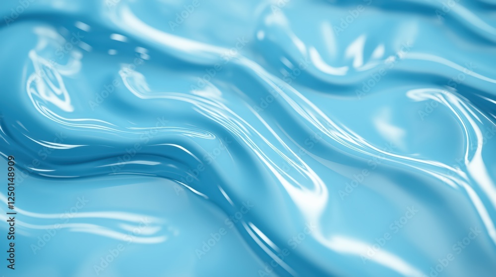 Fototapeta premium Abstract Light Blue Liquid Flowing Forms