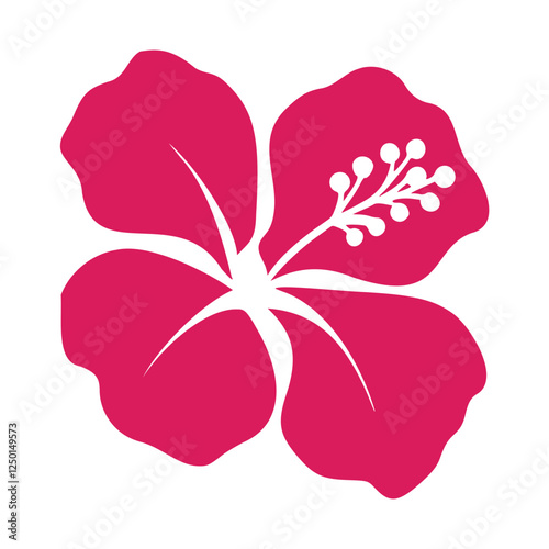 Vibrant Pink Hibiscus Flower