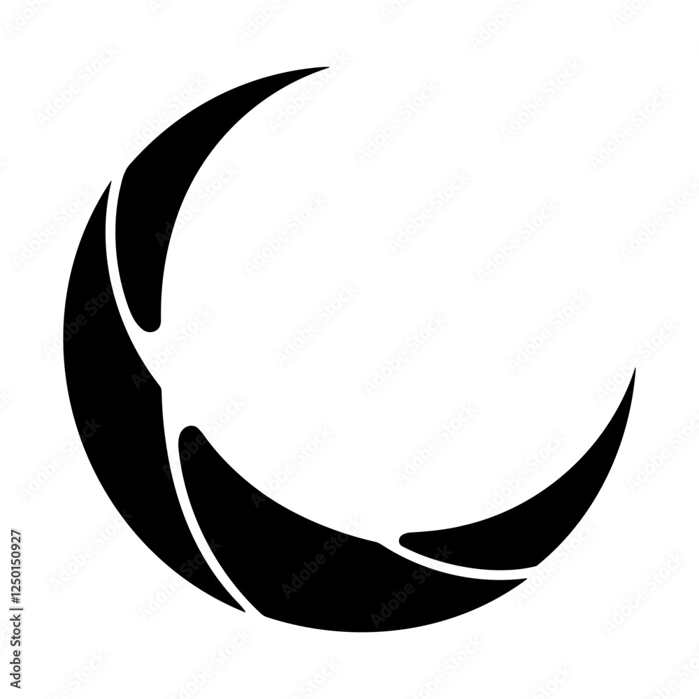 Abstract Crescent Moon Design Abstract Crescent Moon Design