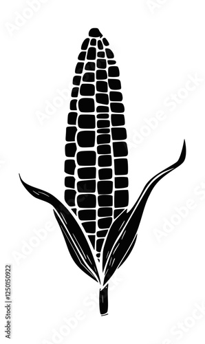 Silhouette of an ear of corn