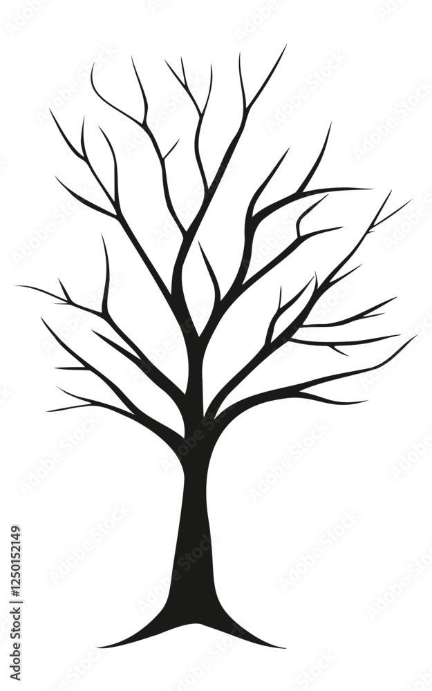 Fototapeta premium Bare Tree Silhouette