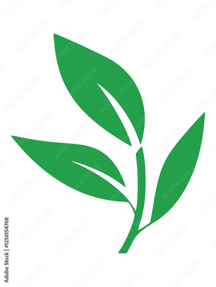 Fototapeta premium Simple Green Leaf Sprig