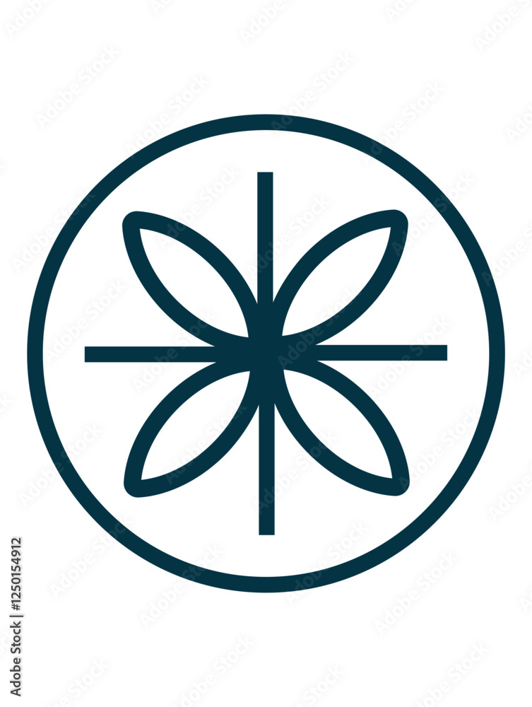 Abstract circular design with floral motifs. Abstract circular design with floral motifs.