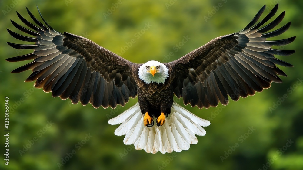 Obraz premium Majestic Bald Eagle in Flight