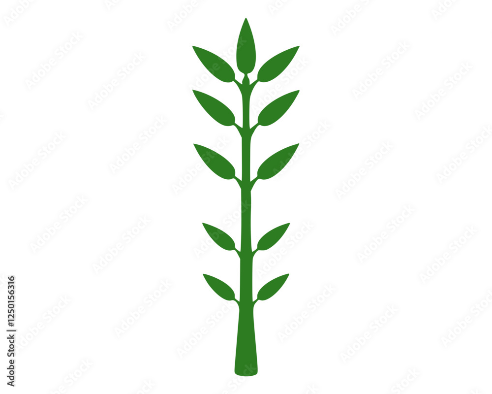 Fototapeta premium Simple Green Plant Illustration