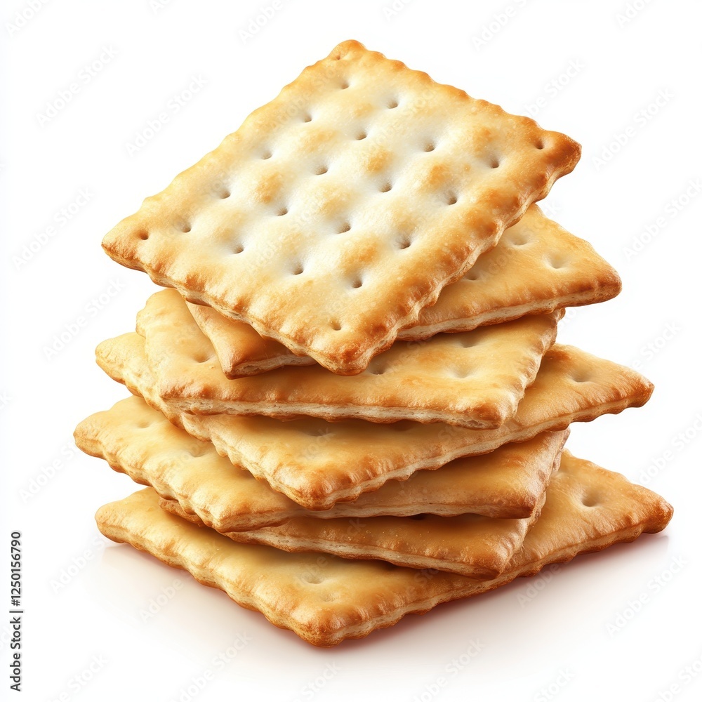 Delicious stack of crispy golden crackers, perfect for snacking. Delicious stack of crispy golden crackers, perfect for snacking.