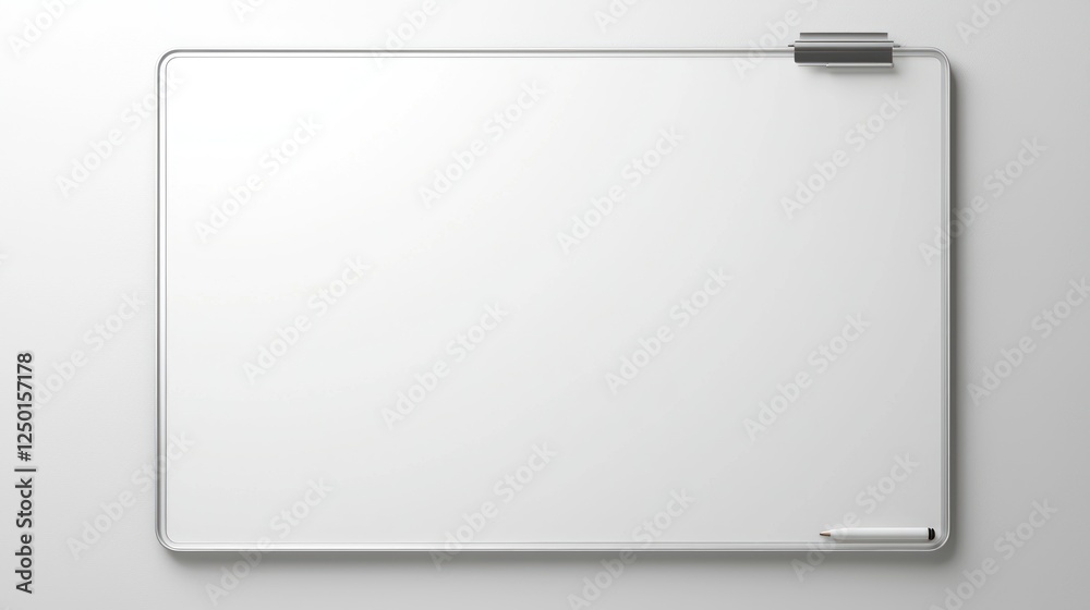 Blank Whiteboard with Pen: A Clean and Minimalist Workspace Blank Whiteboard with Pen: A Clean and Minimalist Workspace