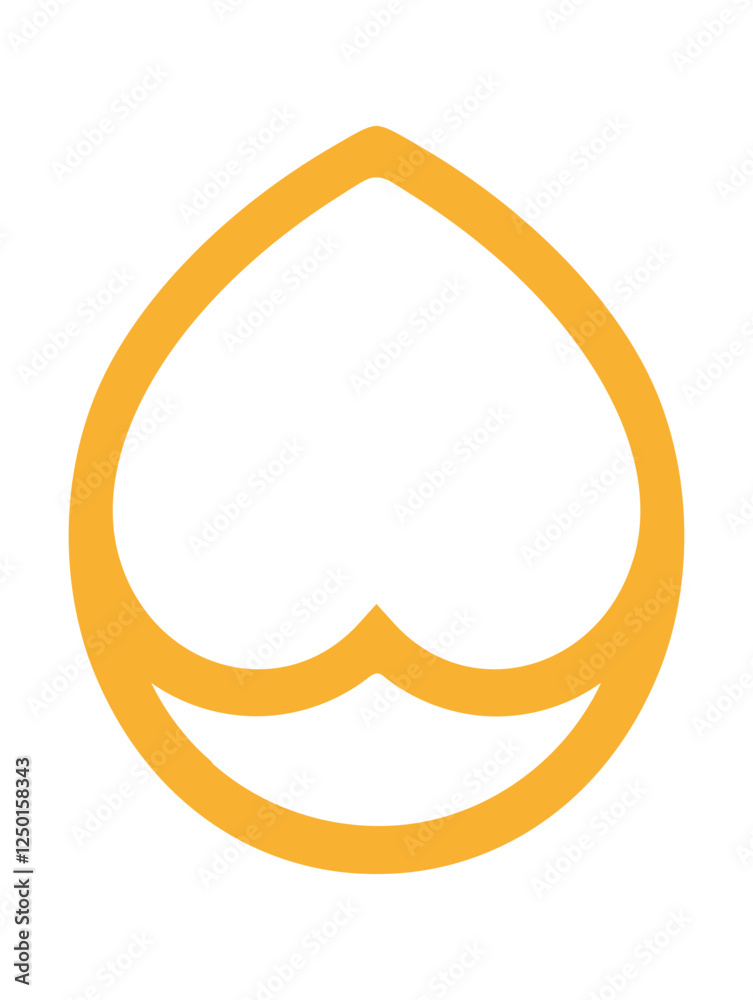Abstract Golden Heart Shape Abstract Golden Heart Shape