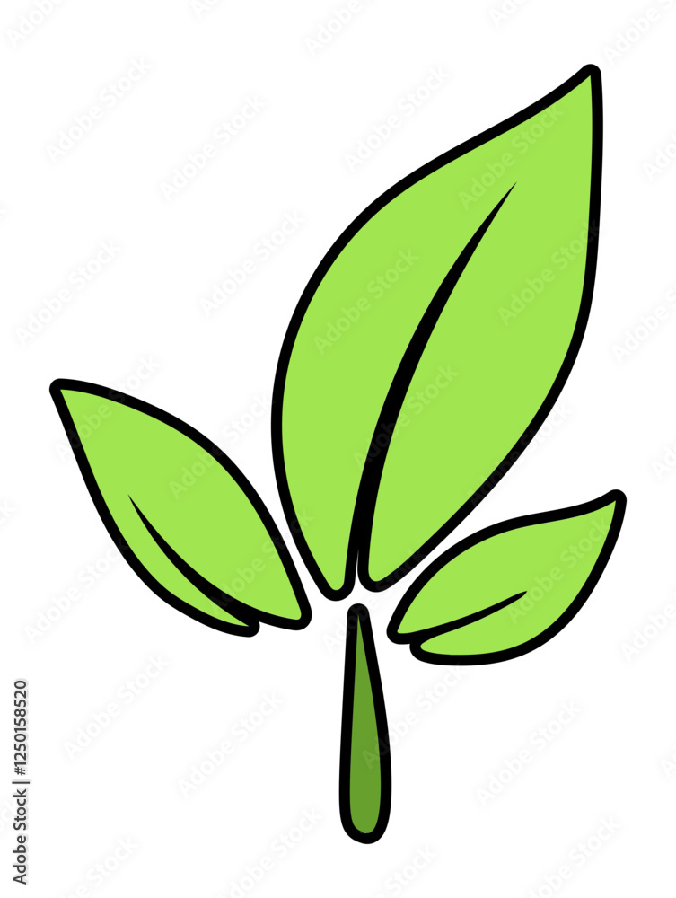 Naklejka premium Fresh Green Leaves Sprout