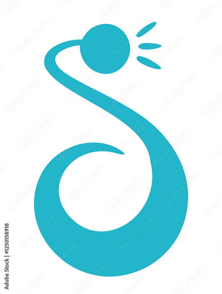 Abstract Teal Swirl Design Abstract Teal Swirl Design